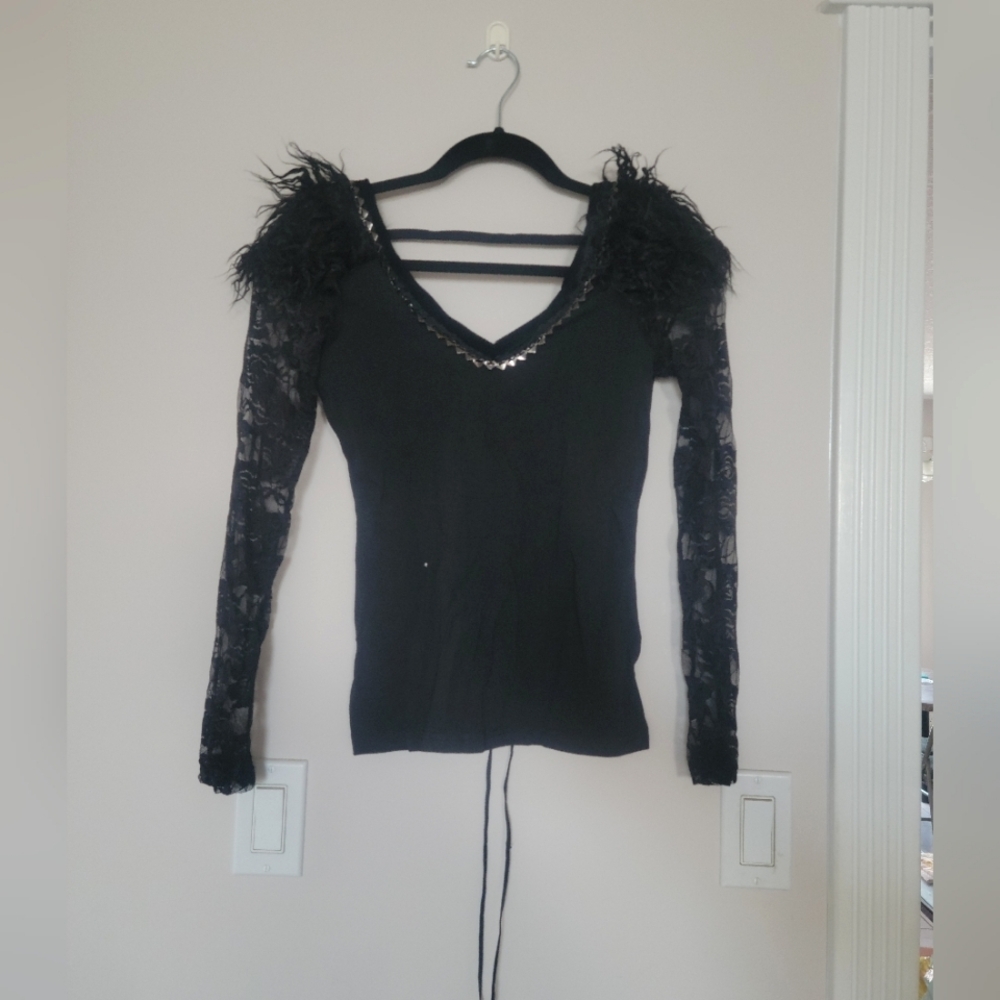 Punk Rave | L/S Top with Lace Up Back